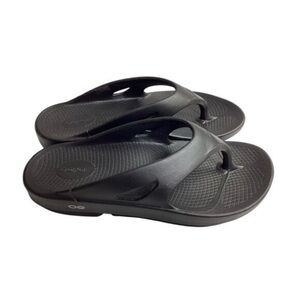 Oofos Original‎ Recovery Flip Flops Men's 12 Thong Comfort Slip On Sandals Black